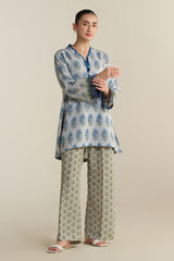 2 Piece - Printed & Embellished Suit - KPS25-P3401