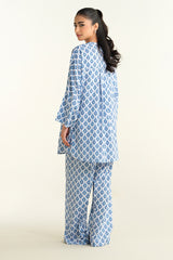 2 Piece-Printed & Embellished Suit-KPS25-P3438
