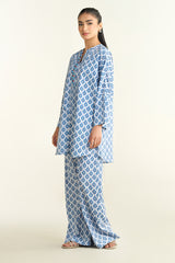 2 Piece-Printed & Embellished Suit-KPS25-P3438