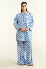 2 Piece-Printed & Embellished Suit-KPS25-P3438