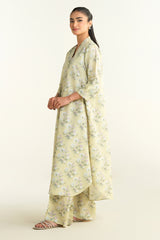 2 Piece - Printed & Embellished Suit - KPS25-P3450