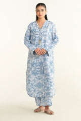 2 Piece-Printed & Embellished Suit-KPS25-P3454