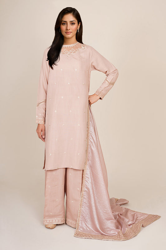 3 Piece - Embroidered Suit - KPS25-P3491