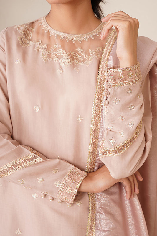 3 Piece - Embroidered Suit - KPS25-P3491