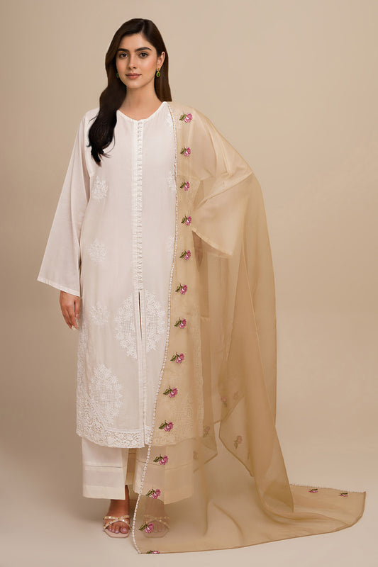 3 Piece - Embroidered Suit - KPS25-P3514