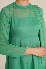 3 Piece - Embroidered Suit - KPS25-P3521