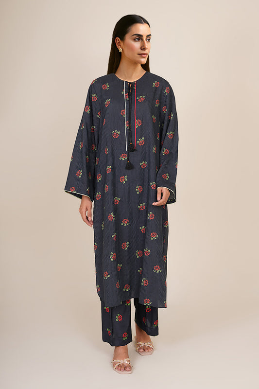 2 Piece - Printed & Embellished Suit - KPW25-P3672