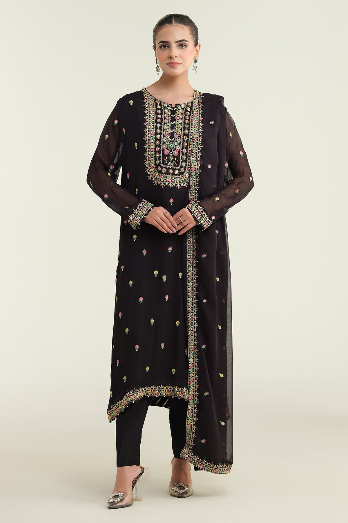 3 Piece- Embroidered Embellished-KPW24-P3027-27