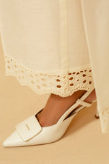Embroidered Khaddar Trousers