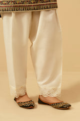 Embroidered Khaddar Trousers