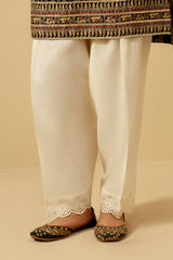 Embroidered Khaddar Trousers
