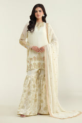 3 Piece-Embroidered Suit-KPW24-P3077-77
