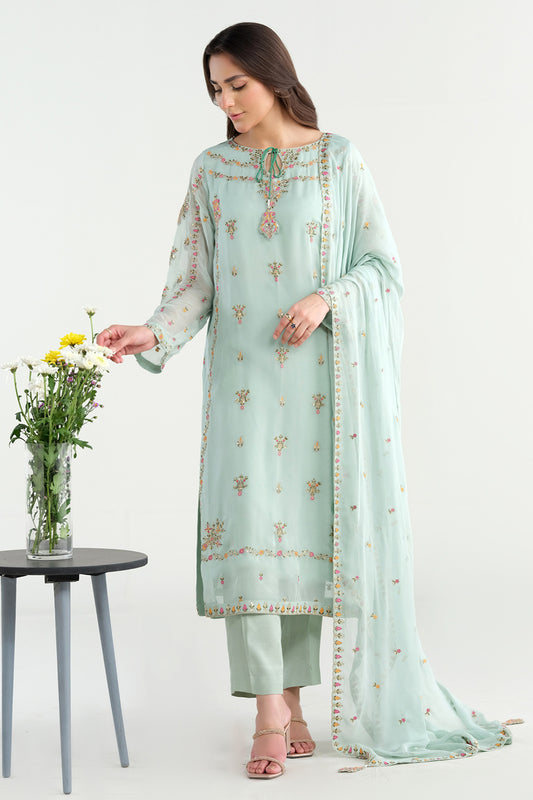 3 Piece - Embroidered Suit - KPW24-P3079-79