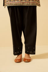 Embroidered Khaddar Trousers