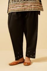 Embroidered Khaddar Trousers
