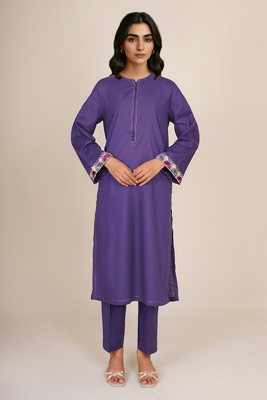 2 Piece - Embroidered Suit - KPW24-P3141-141