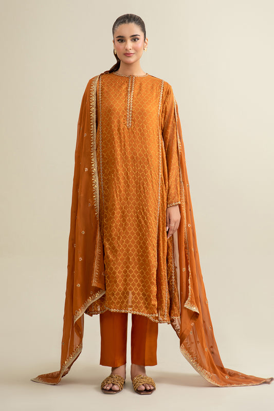3 Piece - Embroidered Suit - KPW24-P3156-156