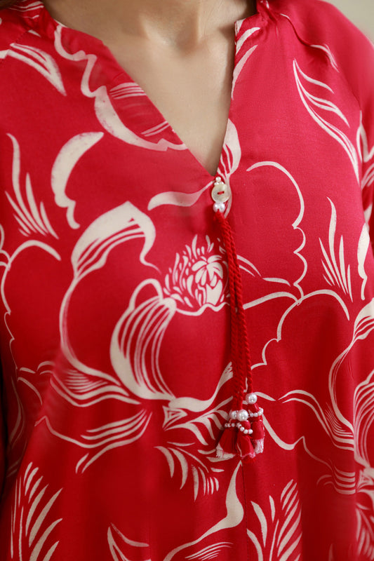 2 Piece - Printed & Embellished Suit - KPW25-P3795