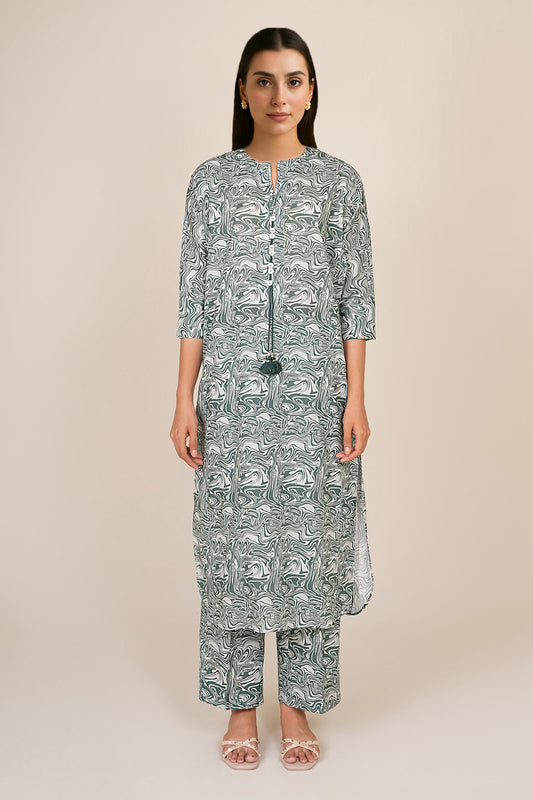 2 Piece - Printed Suit - KPW25-P3669