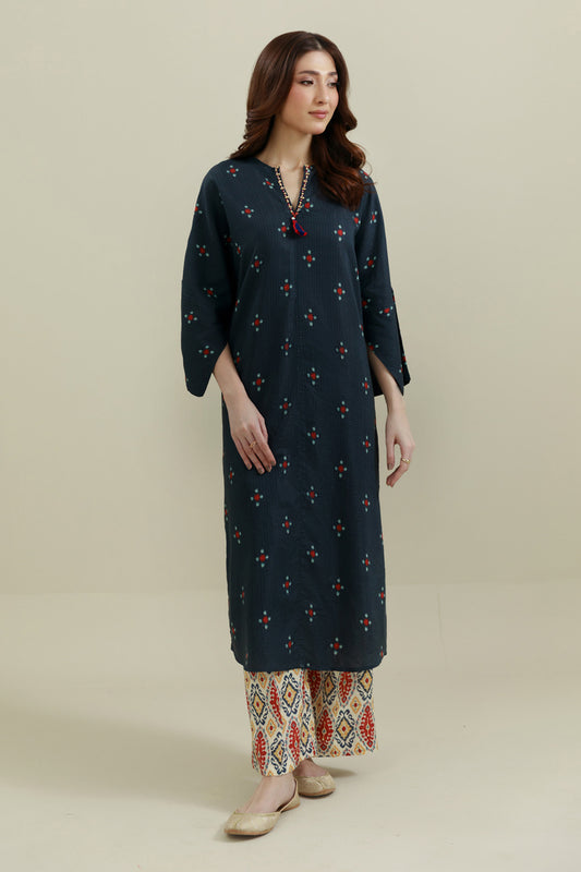 2 Piece - Printed & Embellished Suit - KPW25-P3671