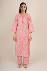 2 Piece - Printed & Embellished Suit - KPW25-P3673