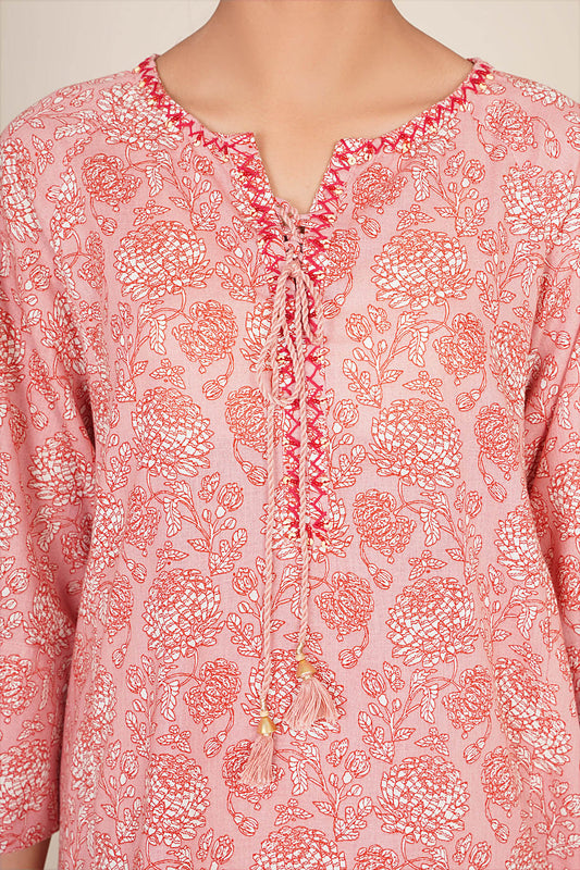 2 Piece - Printed & Embellished Suit - KPW25-P3673