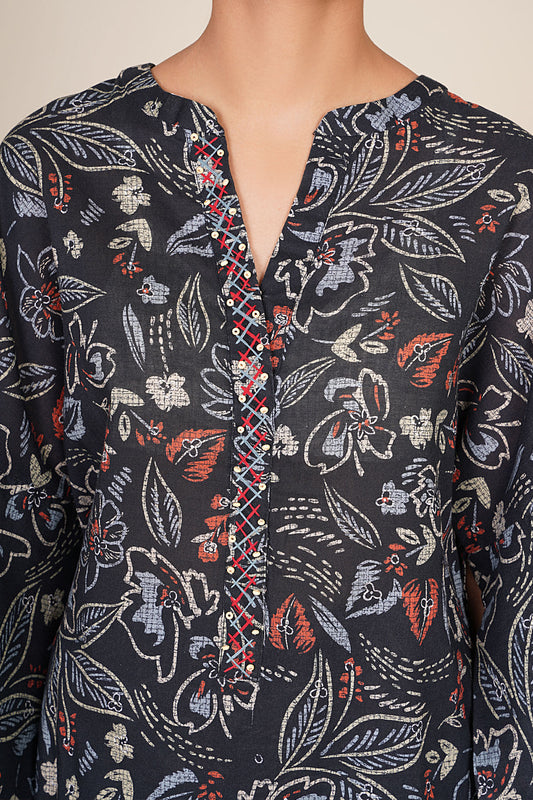 2 Piece - Printed & Embellished Suit - KPW25-P3682