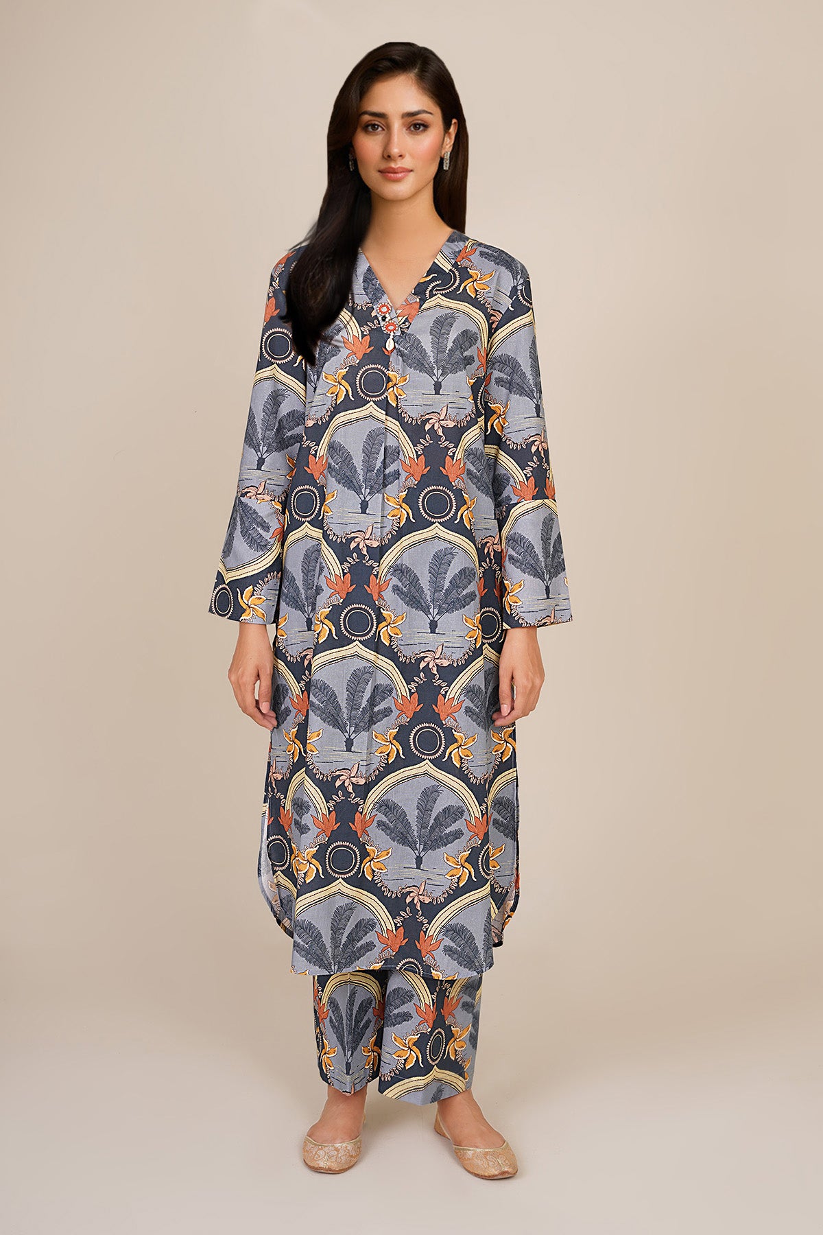 2 Piece - Printed Suit - KPW25-P3714