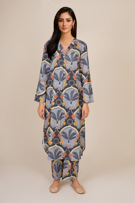 2 Piece - Printed Suit - KPW25-P3714