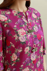 2 Piece - Printed & Embellished Suit - KPW25-P3748