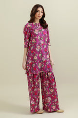 2 Piece - Printed & Embellished Suit - KPW25-P3748