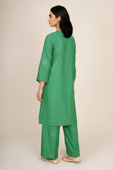 2 Piece - Embroidered Suit - KPW25-P3758