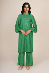 2 Piece - Embroidered Suit - KPW25-P3758
