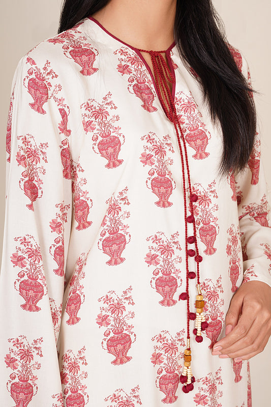 2 Piece - Printed & Embellished Suit - KPW25-P3807