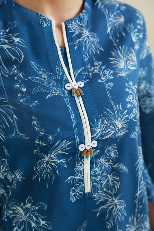 2 Piece - Printed & Embellished Suit - KPW25-P3808