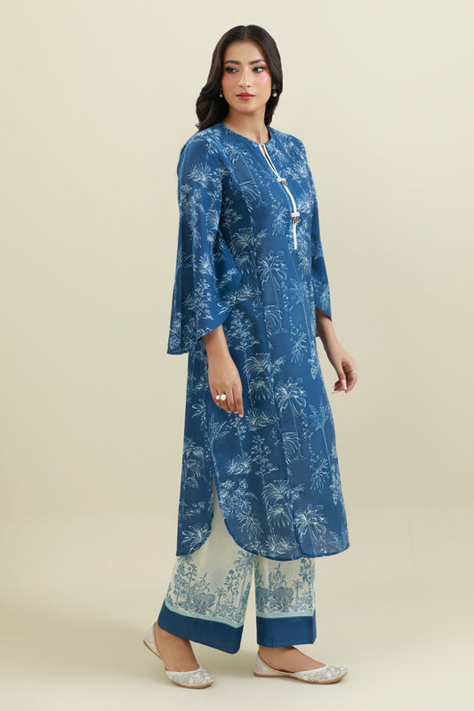 2 Piece - Printed & Embellished Suit - KPW25-P3808