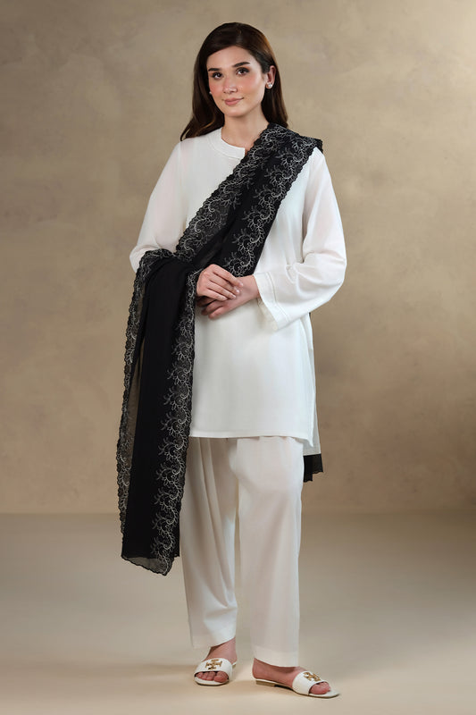 Embroidered Dupatta - MC1808