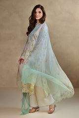 3 Piece - Digital Printed & Embroidered Suit - MC1820