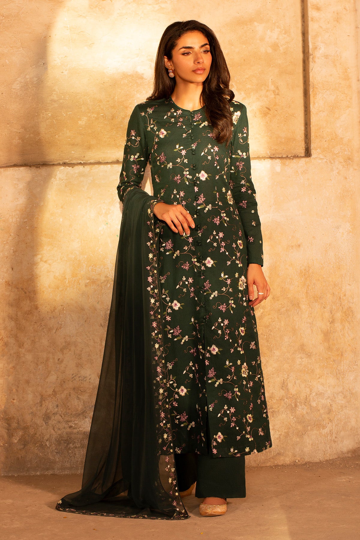 3 Piece - Embroidered Suit - MC2031