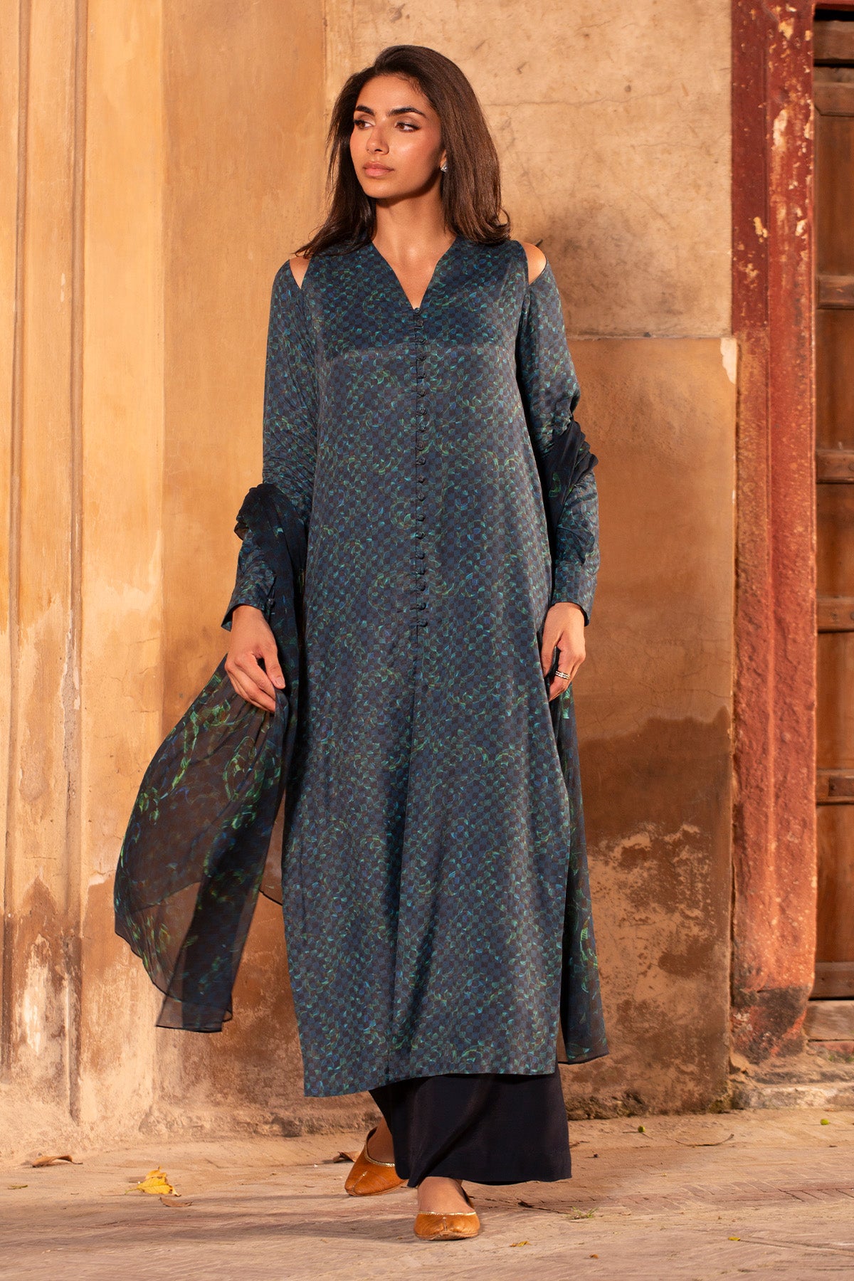 3 Piece - Printed Suit -MC2107