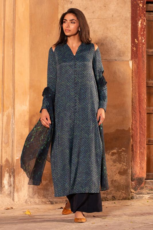 3 Piece - Printed Suit -MC2107