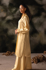 Pukhraj- 2 Piece Short Silk Shirt & Trouser