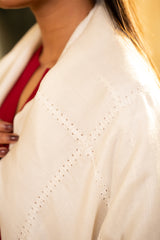 1 Piece Embroidered & Embellishment Wool Stoler