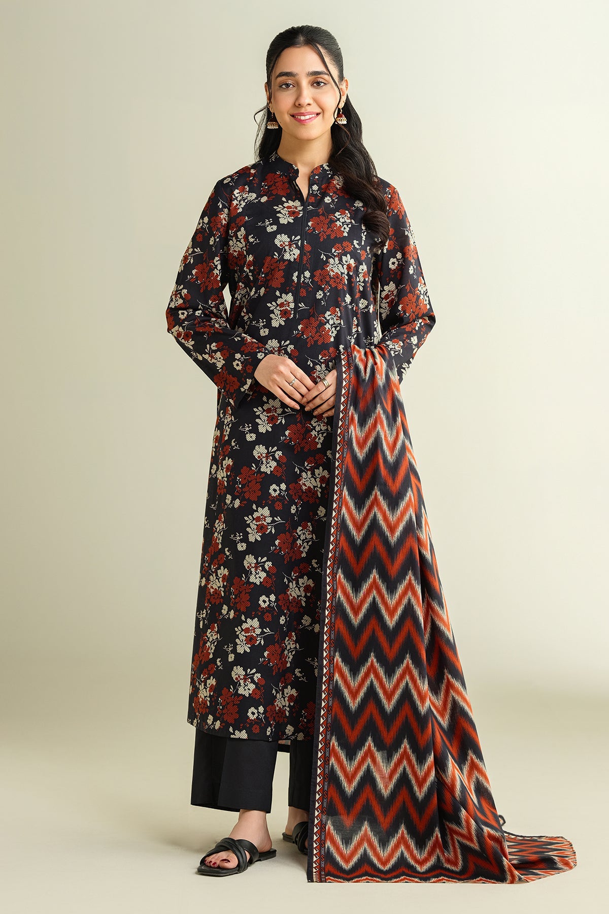 3 Piece - Printed Suit - X6108 R