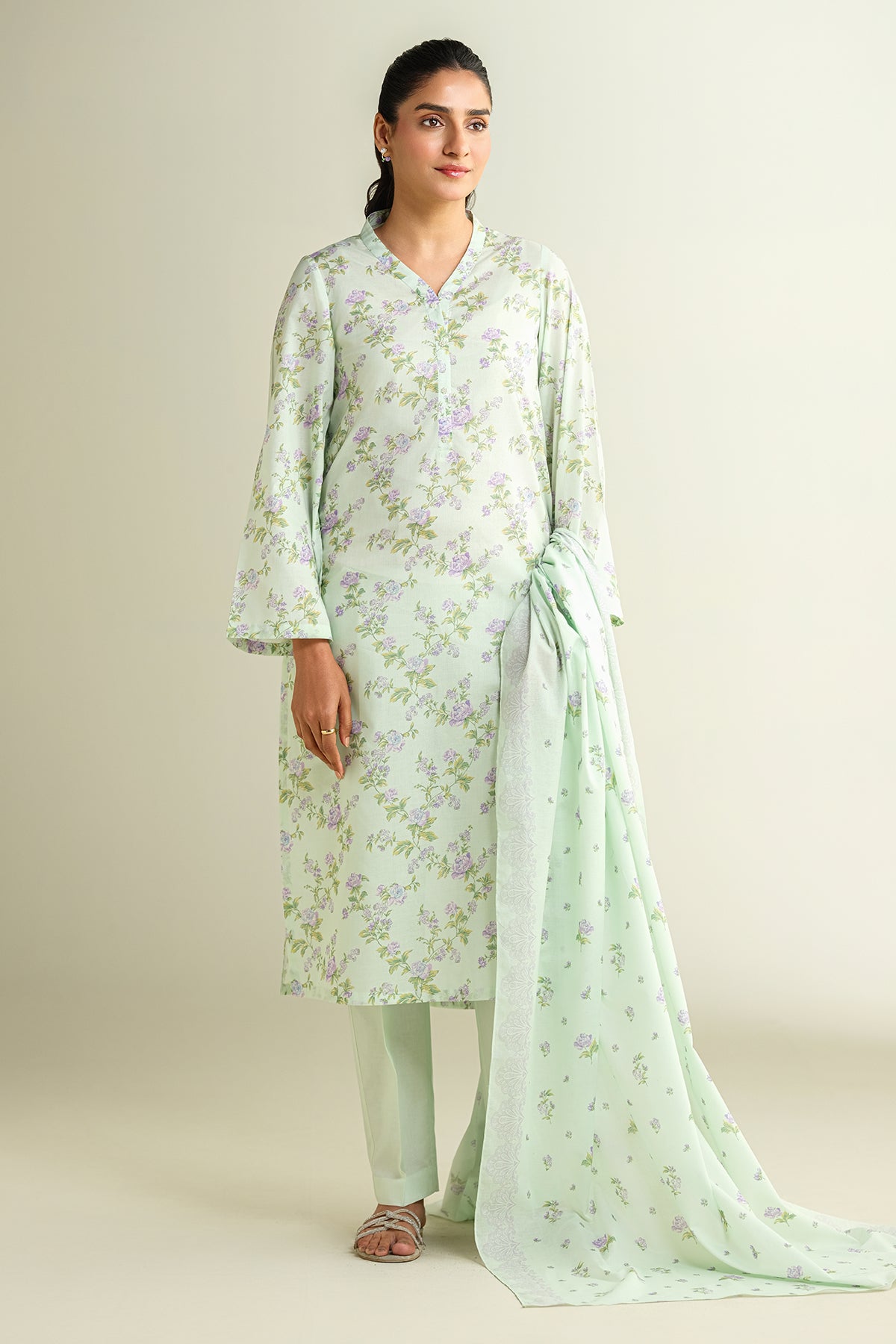 3 Piece - Printed Suit - X6110