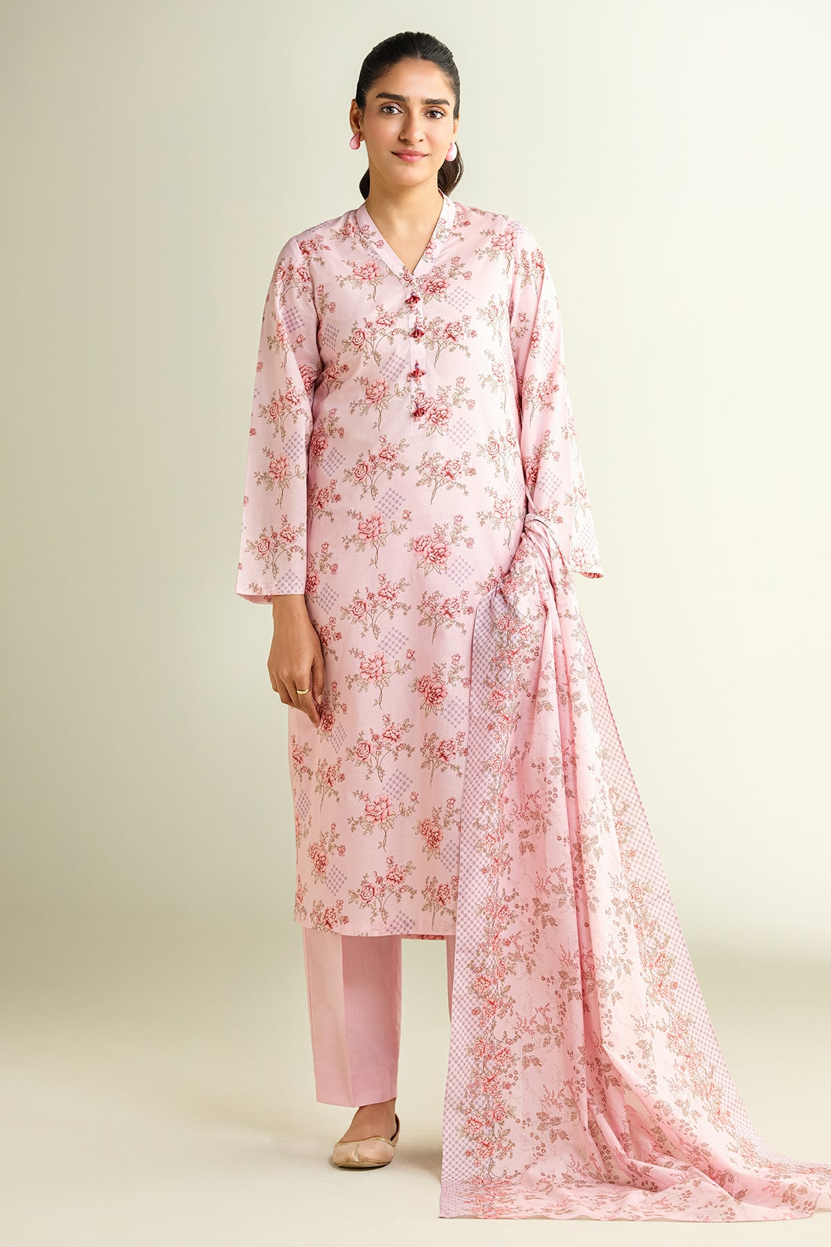 3 Piece - Printed Suit - X6116
