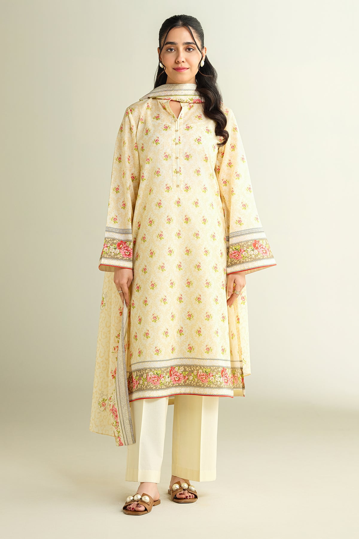 3 Piece - Printed Suit - X6136