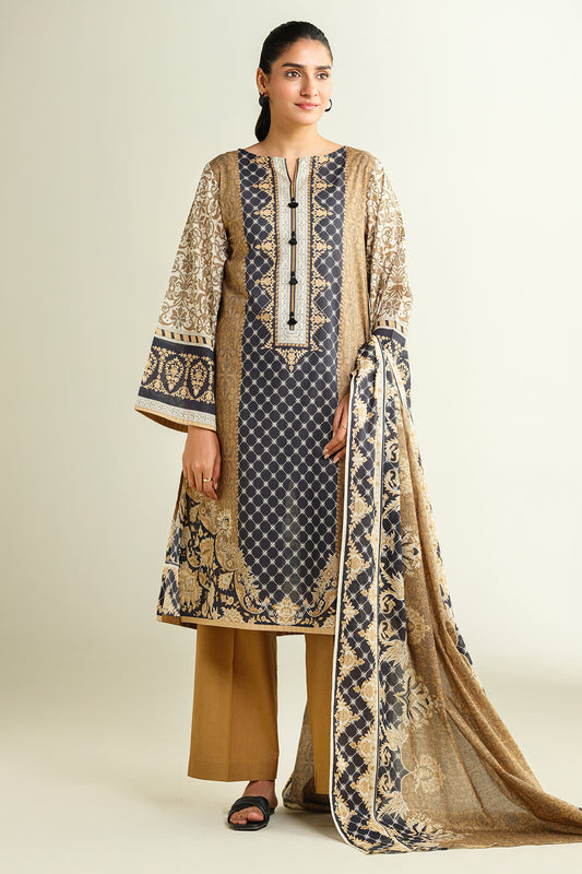 3 Piece - Printed Suit - X6148