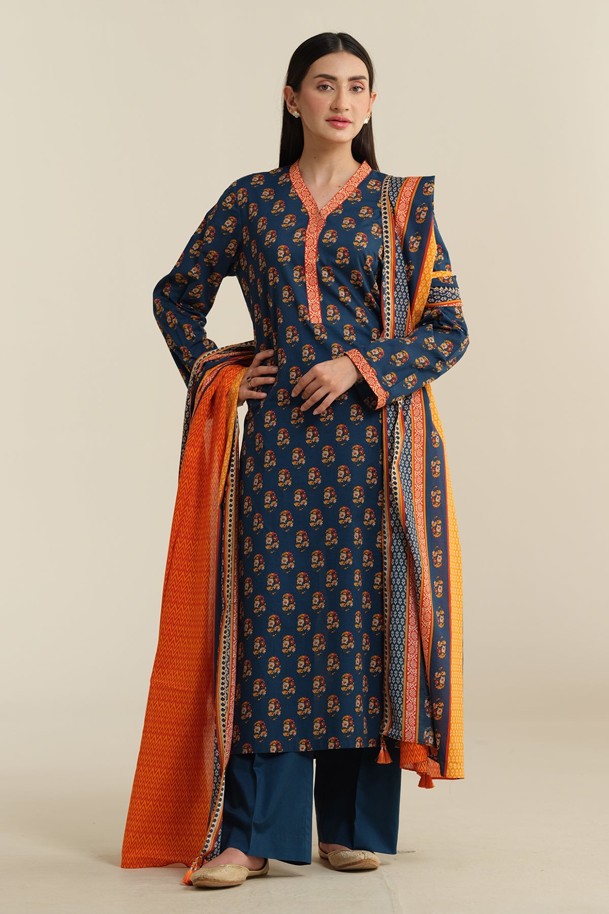 3 Piece - Printed Suit - X6215