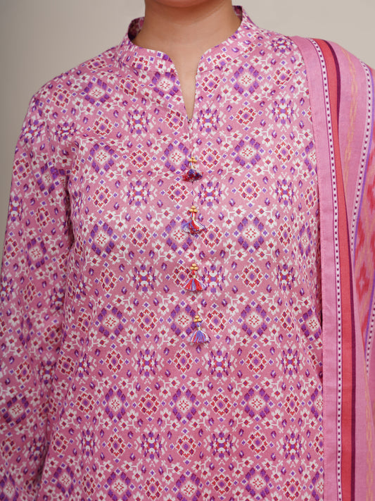 3 Piece - Printed Suit - X6216